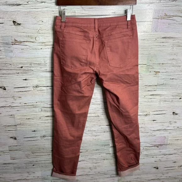 Prana kayla jeans pants mid rise salmon color outdoor wear skinny stretch size 4 - Picture 8 of 8
